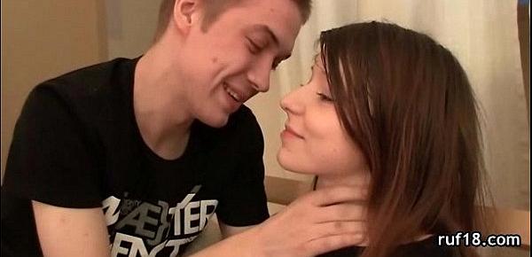  Kinky smoking teen goes straight to hard sex